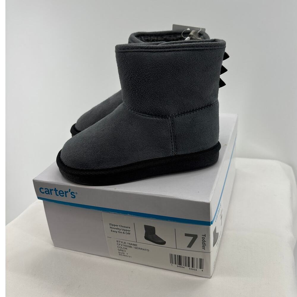 Carter's Gray Toddler 7 boots NIB
